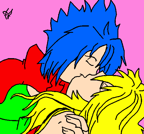 Coloring page Kiss III painted byLisa