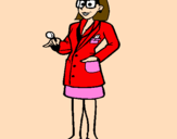 Coloring page Doctor with glasses painted byAriana$