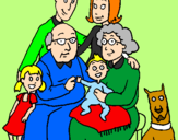 Coloring page Family  painted byben starman