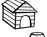 Coloring page Dog house painted byAriana$