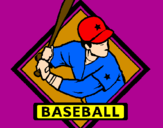 Coloring page Baseball logo painted bykelan