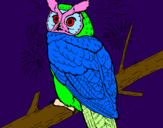 Coloring page Great horned owl painted byanaluizarodrigues