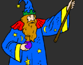Coloring page Magician with potion painted byButterfly