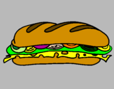 Coloring page Vegetable sandwich painted byAriana$