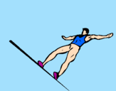 Coloring page Gymnast painted byyazhini