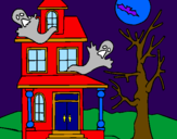 Coloring page Ghost house painted bygustavo