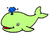 Coloring page Whale shooting out water painted byanaluizarodrigues