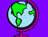 Coloring page Globe II painted byAriana$