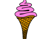Coloring page One-flavour ice-cream painted byAriana$