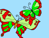 Coloring page Butterflies painted byMN