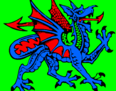 Coloring page Aggressive dragon painted bysean