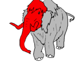 Coloring page Mammoth II painted byeric