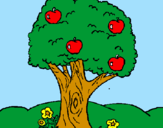 Coloring page Apple tree painted bynaturalesa