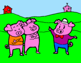 Coloring page Three little pigs 5 painted bybjjvvkck b ,knk, cnm  bn
