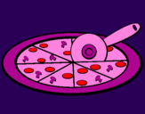 Coloring page Pizza painted bymariana