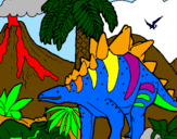 Coloring page Family of Tuojiangosaurus painted byvitor    sodo  vitor 