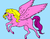 Coloring page Pegasus flying painted by05DC05D905D805DC
