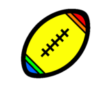 Coloring page American football ball II painted bydav34