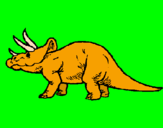 Coloring page Triceratops painted byayana