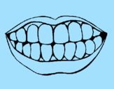 Coloring page Mouth and teeth painted bydildc;fvj