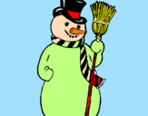 Coloring page Snowman painted byernet0666
