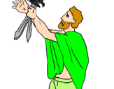 Coloring page The father of the Horatii painted byGATINHA