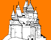 Coloring page Medieval castle painted bybnun