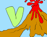 Coloring page Volcano  painted byGATINHA
