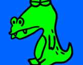 Coloring page Crocodile with eyes shut painted byernesto6666