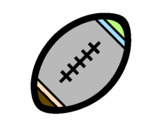 Coloring page American football ball II painted bydav38