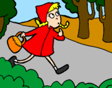 Coloring page Little red riding hood 4 painted byraquel