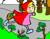 Coloring page Little red riding hood 6 painted byerica maria
