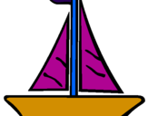Coloring page Sailing boat painted bytrasporte