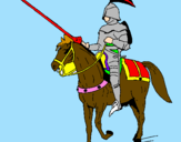 Coloring page Mounted horseman painted byneves   knight