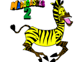 Coloring page Madagascar 2 Marty painted byMarty    of the cimarron