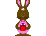 Coloring page Bunny painted byjulia