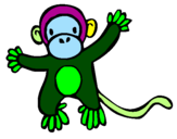 Coloring page Monkey painted byAlex John Moncera