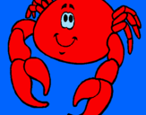 Coloring page Happy crab painted byjulia