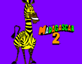 Coloring page Madagascar 2 Marty painted byMarty as spirit