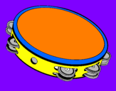 Coloring page Tambourine painted bycarla