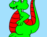 Coloring page Alligator painted byjack