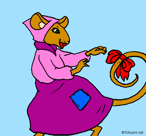 Coloring page The vain little mouse 7 painted byjanny