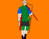 Coloring page Roman soldier painted bymarus