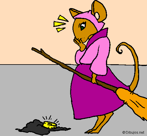 Coloring page The vain little mouse 2 painted byjanny