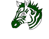 Coloring page Zebra II painted byFerli