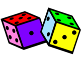 Coloring page Dice painted byANNA