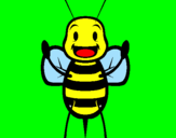 Coloring page Little bee painted byANNA