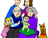 Coloring page Family  painted byDaphne