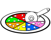Coloring page Pizza painted bynarah