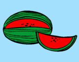 Coloring page Melon painted byMN